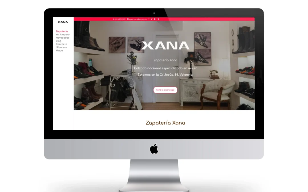 Diseño web para Zapatería Xana