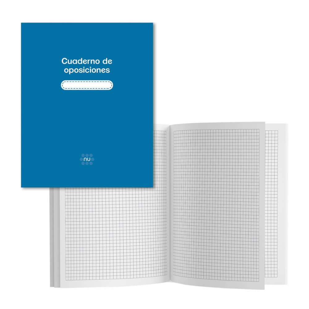 Cuaderno oposiciones Azul/Cuadrícula