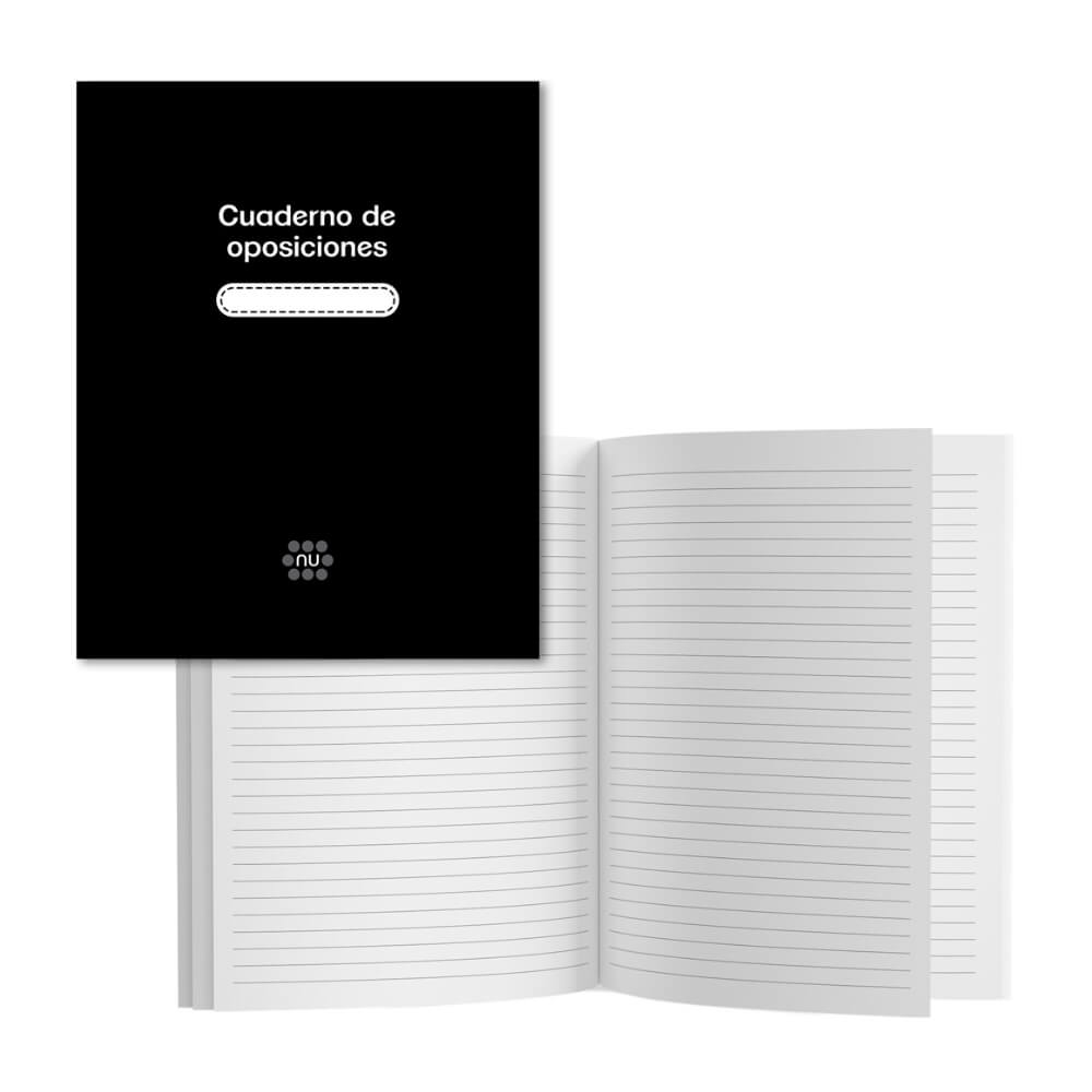 Cuaderno oposiciones Negro/Líneas