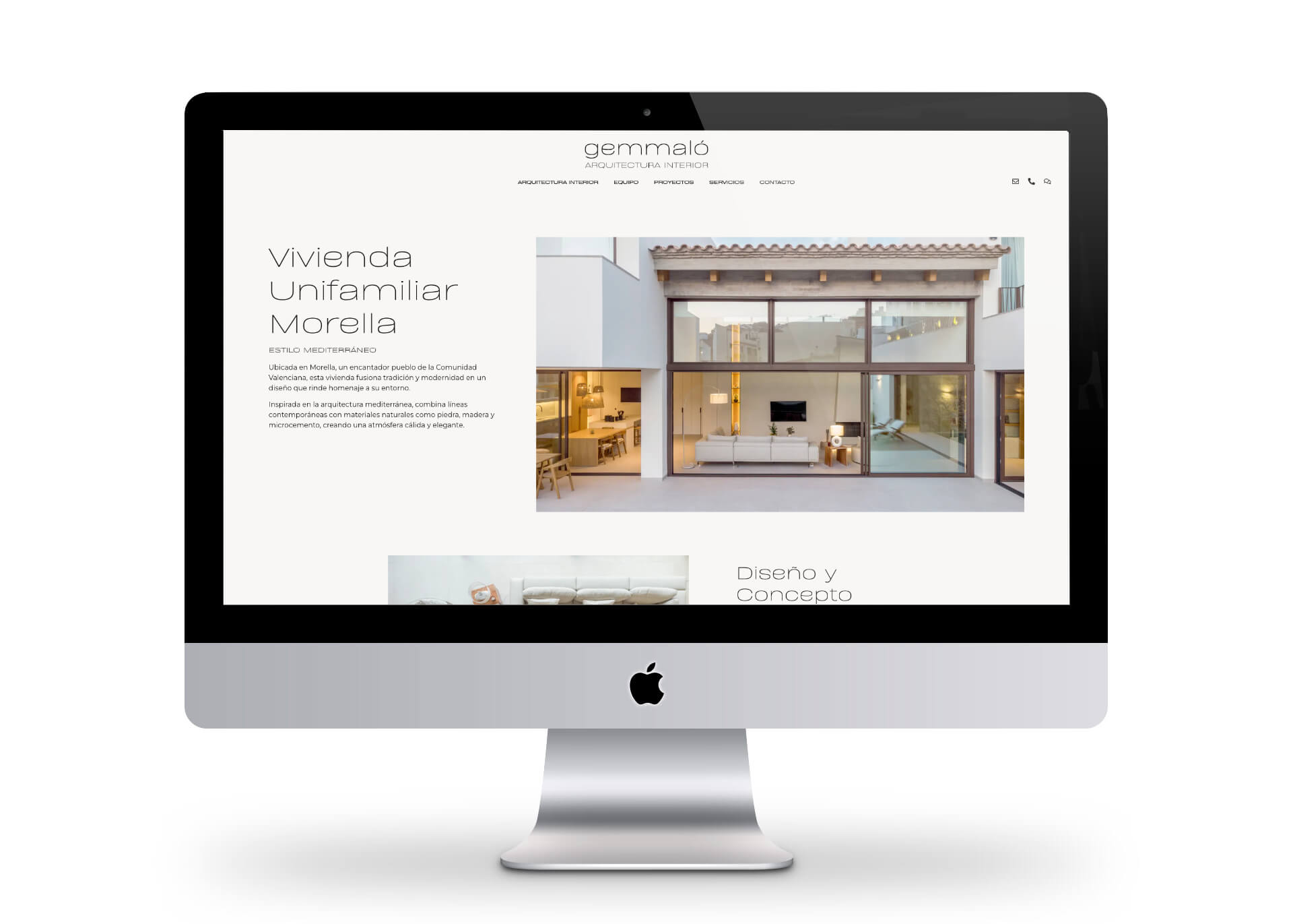 Diseño de página web para GemmaLó interiorismo 2