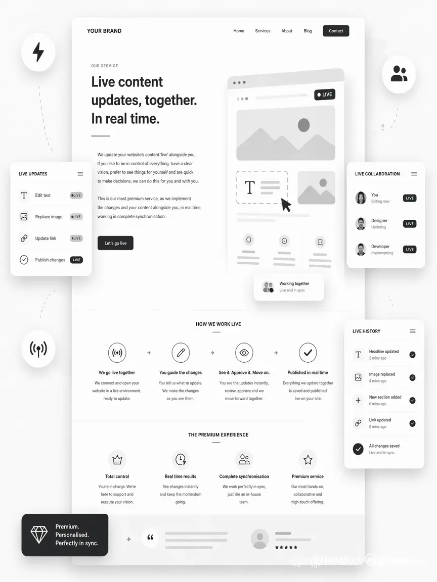 Servicio: Modificamos tu web en tiempo real